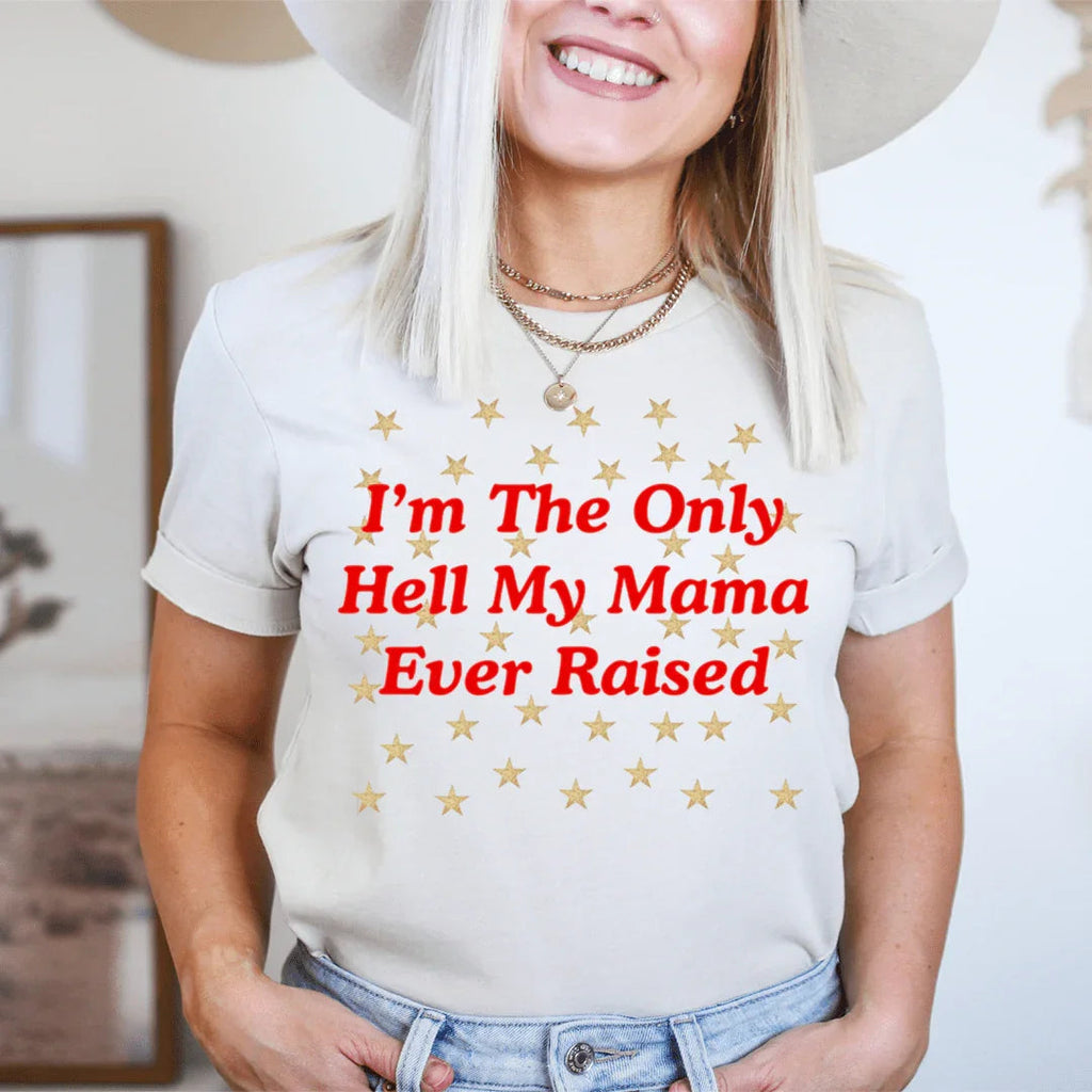 Country Outlaw Humor Graphic T-Shirt – "I'm The Only Hell product image 1