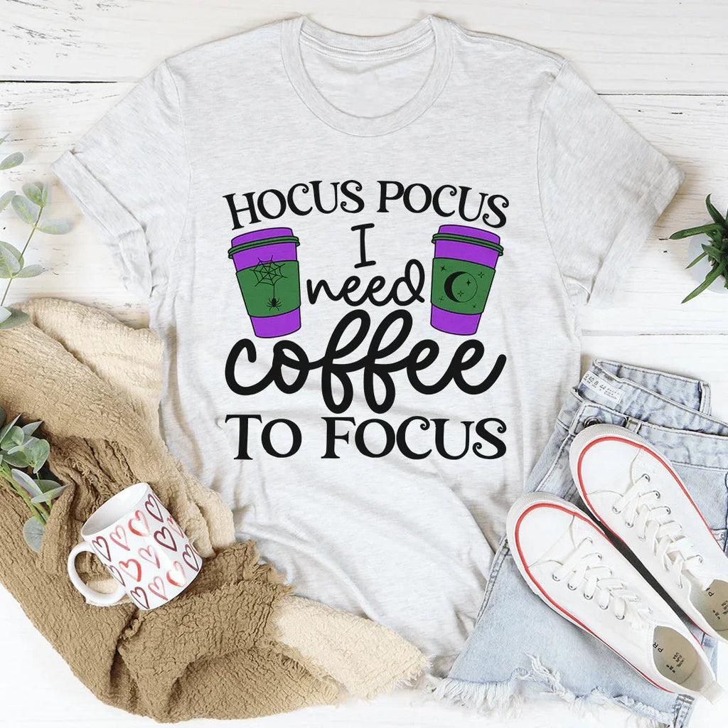 I Need Coffee To Focus Tee product image 4