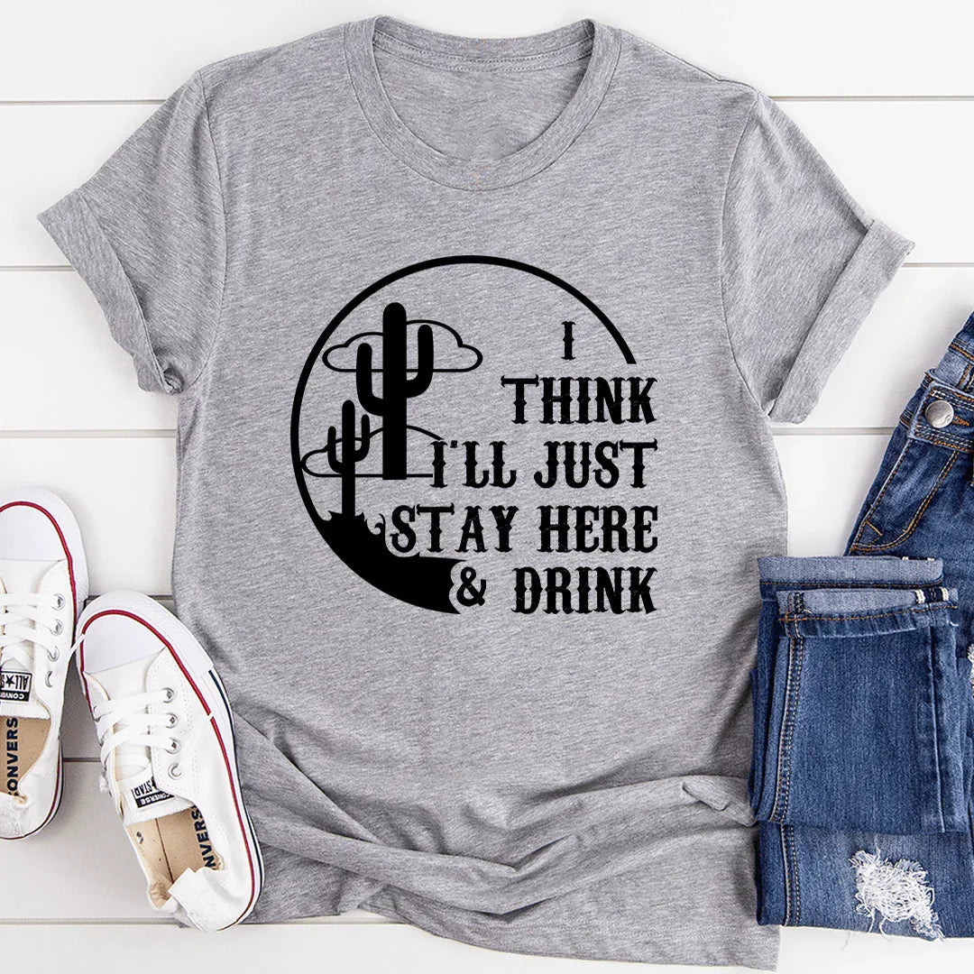 Funny Country Honky-Tonk Graphic Tee – \"I Think I'll Just product image 2