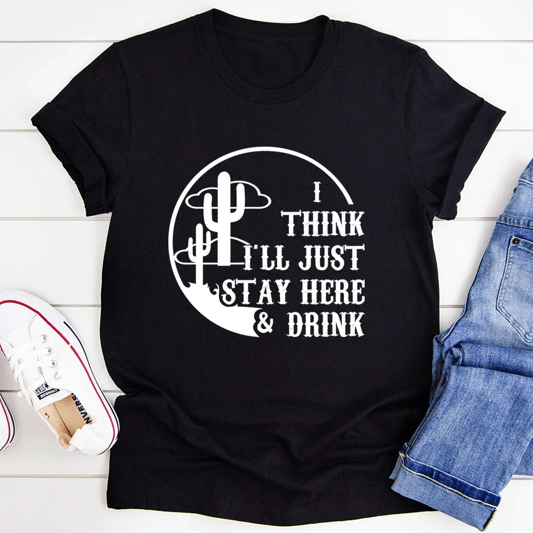 Funny Country Honky-Tonk Graphic Tee – \"I Think I'll Just product image 4