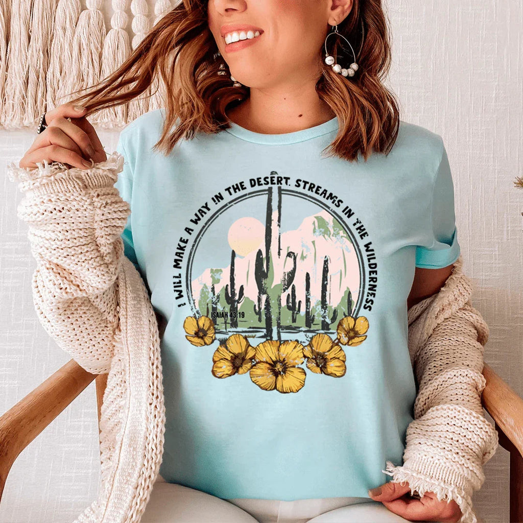 Scripture Faith Inspirational Graphic Top – \"I Will Make A product image 3