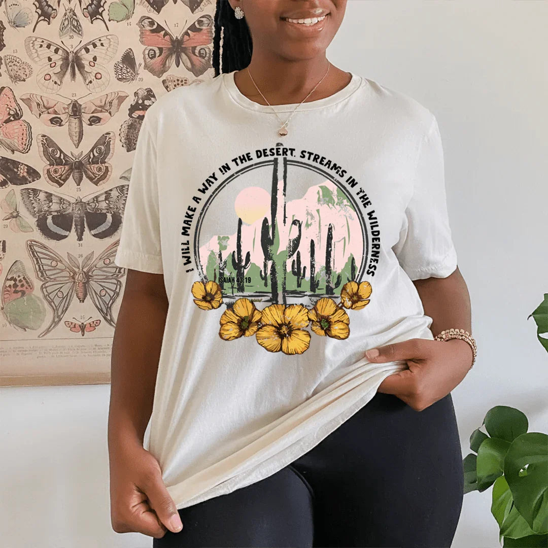 Scripture Faith Inspirational Graphic Top – \"I Will Make A product image 1