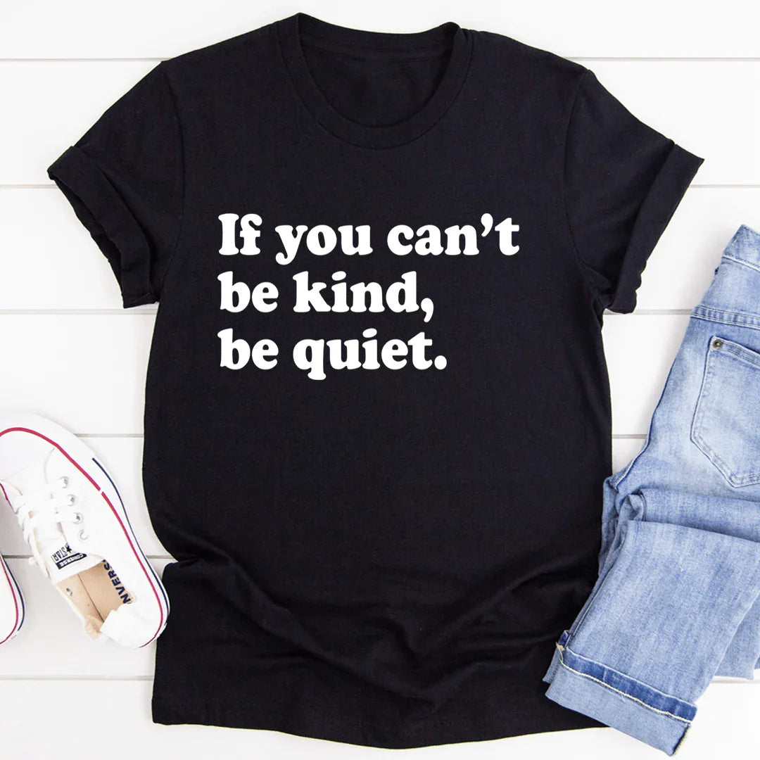 Bold Snarky Sarcasm Crewneck Tee – "If you can't be kind product image 1