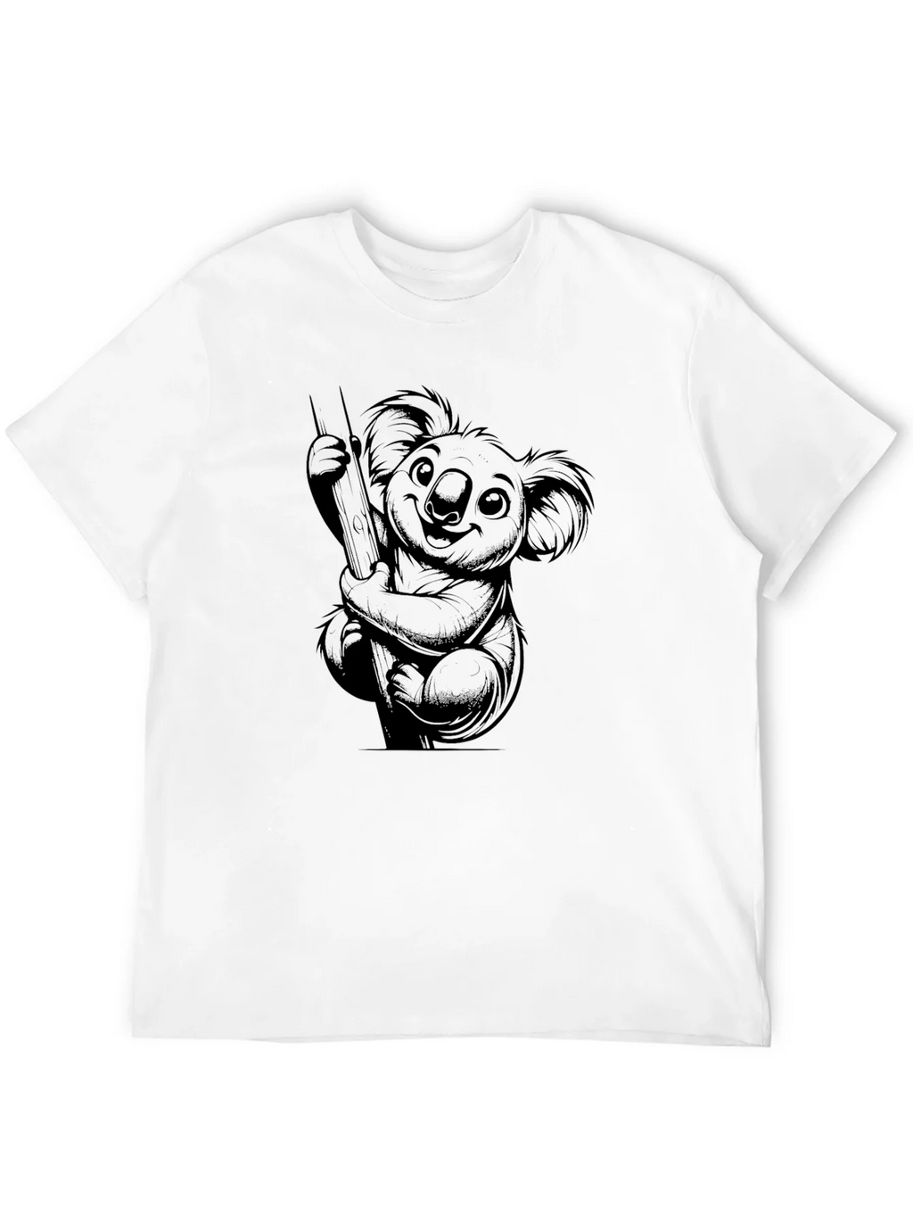 Koala Graphic T-Shirt - Black Unisex product image 3