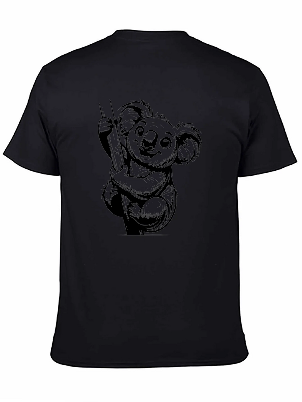 Koala Graphic T-Shirt - Black Unisex product image 2
