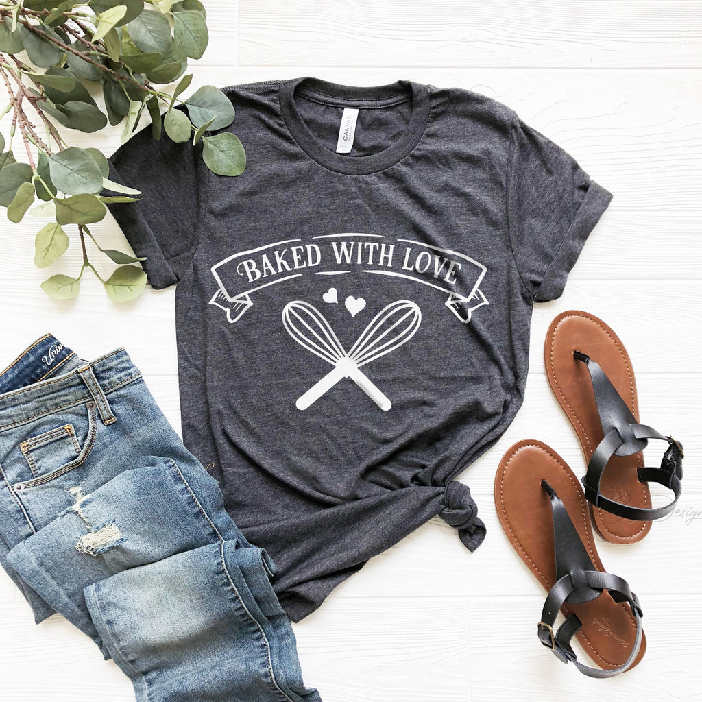 Kitchen Tshirt, Baked With Love Shirt, Tee product image 5