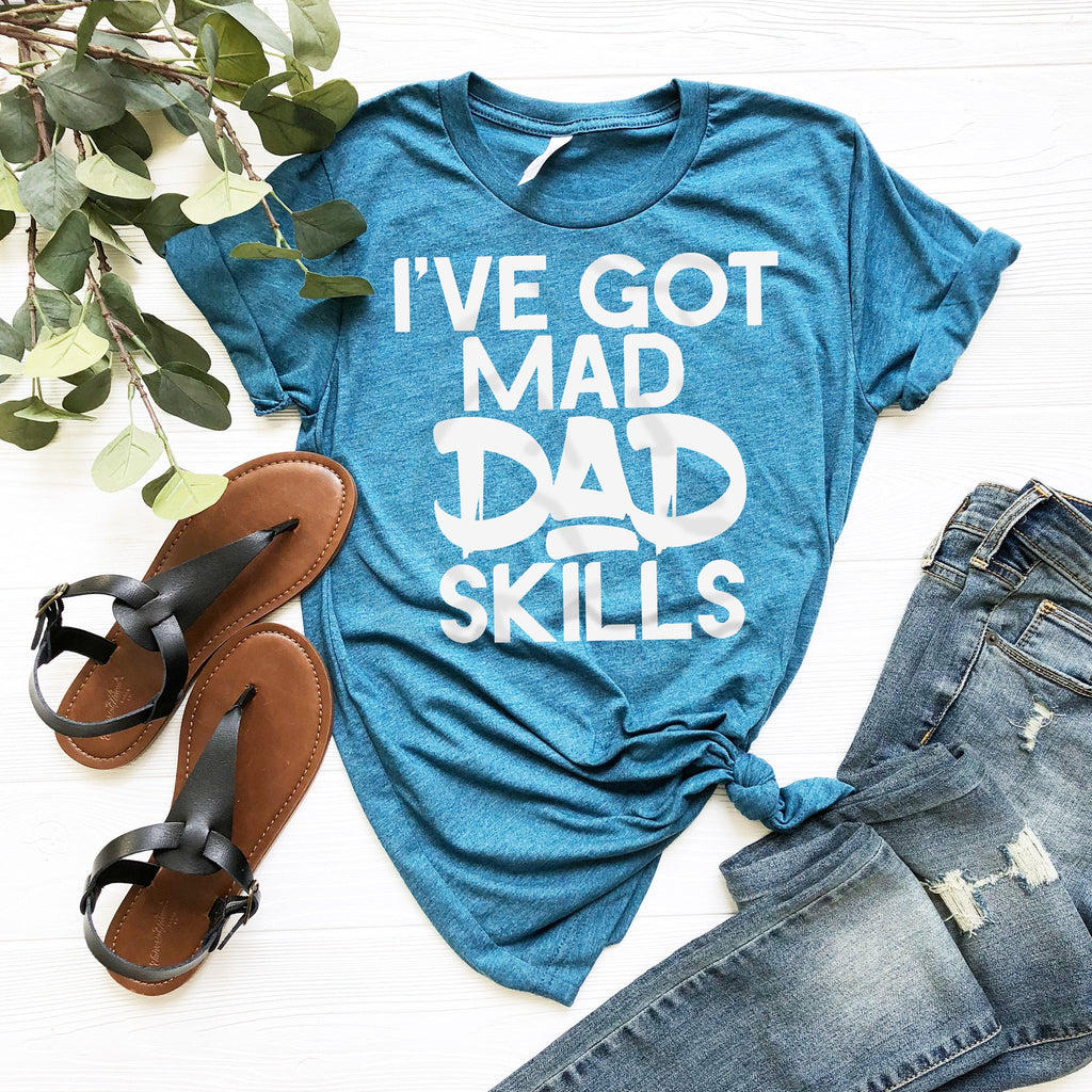 Mad Dad Skills, Funny Tshirts for Fathers Day, gift shirts product image 5