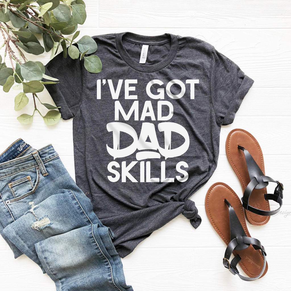 Mad Dad Skills, Funny Tshirts for Fathers Day, gift shirts product image 1