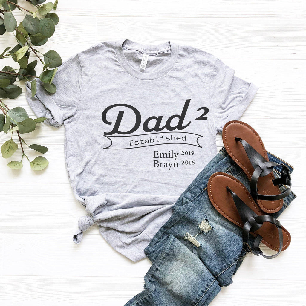 Dad Established Shirt with Custom Names, gift shirts, from product image 4
