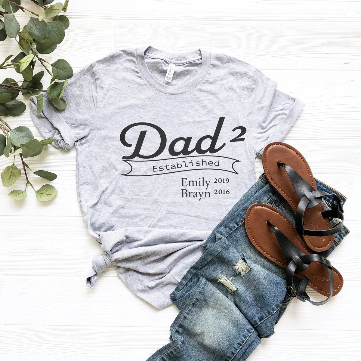 Dad Established Shirt with Custom Names, gift shirts, from product image 4