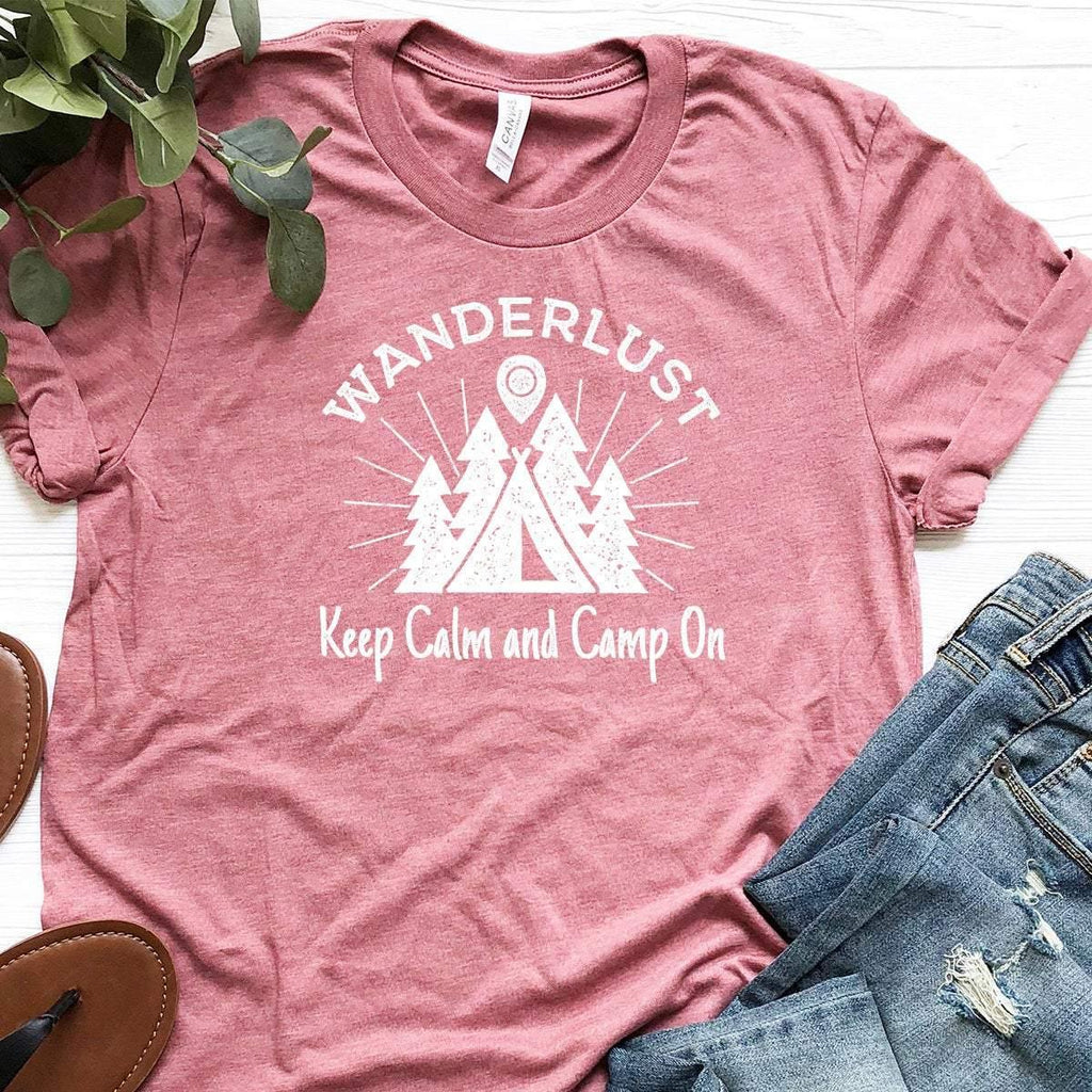 Wanderlust Shirt, Climbing Travel Camper Outdoor product image 3
