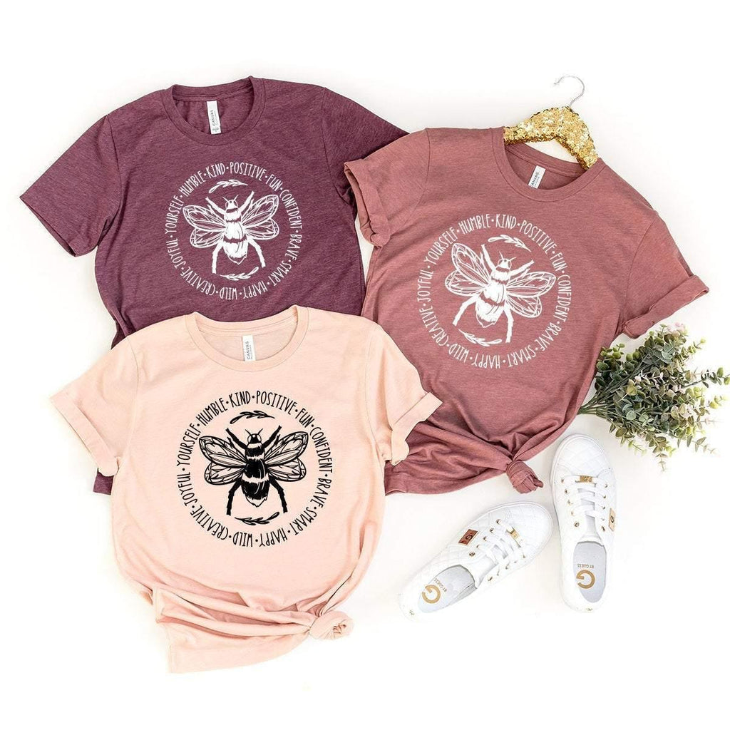 Be Humble Kind Positive Fun Happy Joyful Yourself Tshirt product image 1