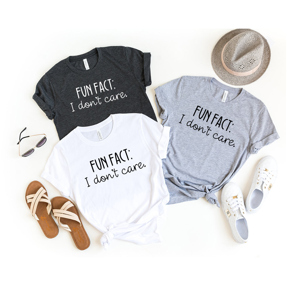 Funny Quotes Shirt, Fun Fact;I Don't Care Inspirational Mom product image 4