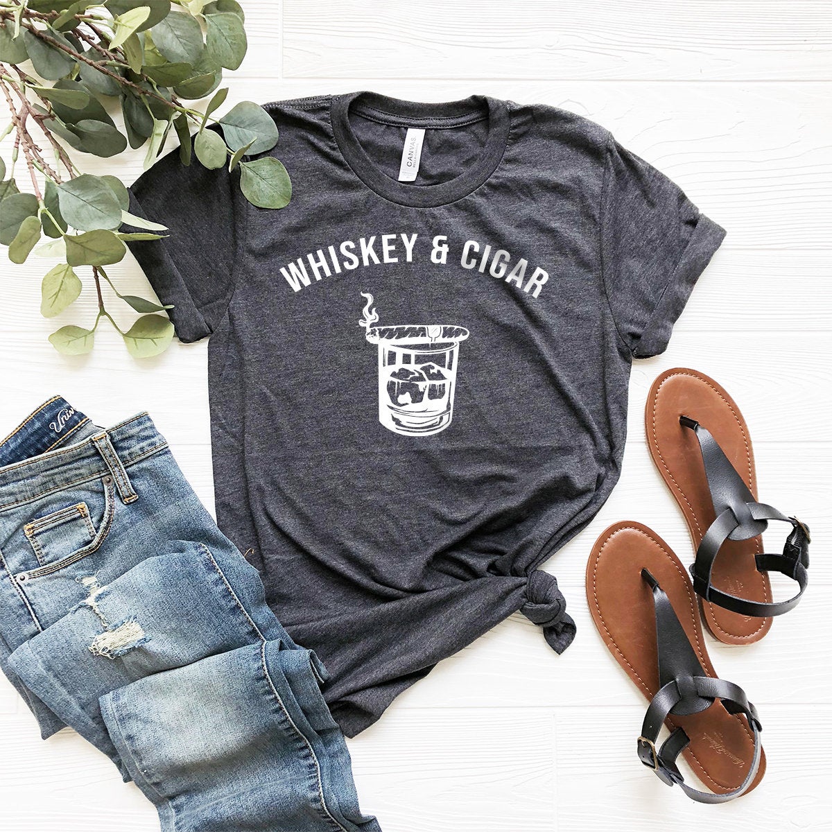 Whiskey And Cigar Shirt, Funny Drinking Alcohol T Lover product image 2