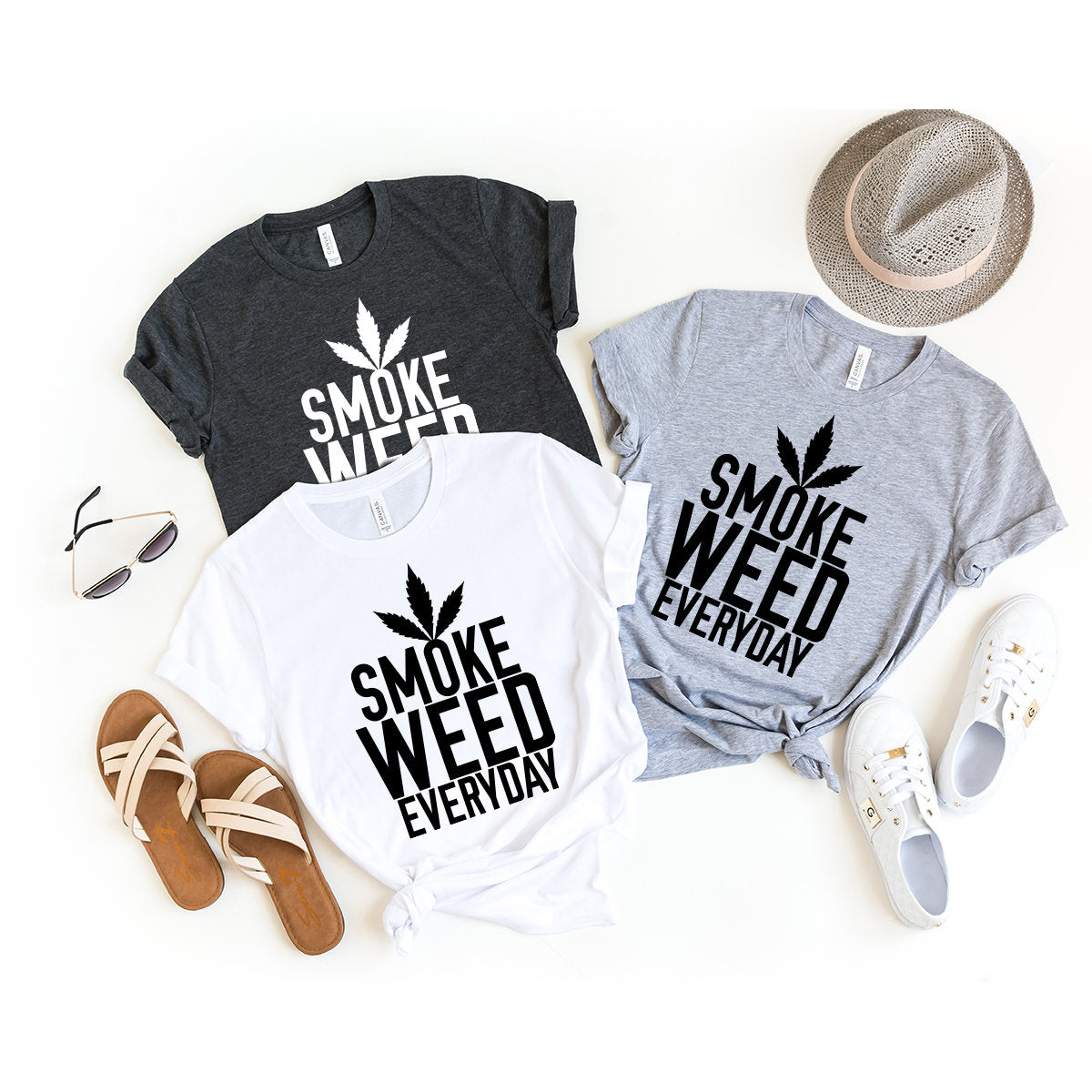 Smoke Weed Everyday Shirt, T-shirt, Tee, Funny Marijuana product image 4