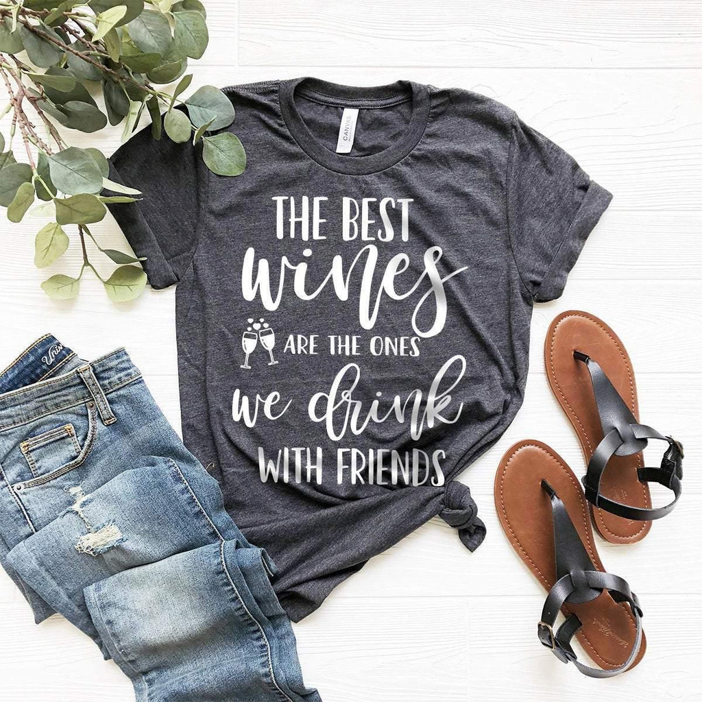 We Drink With Friends Shirt,Wine Lover Tee,Funny Wine product image 1