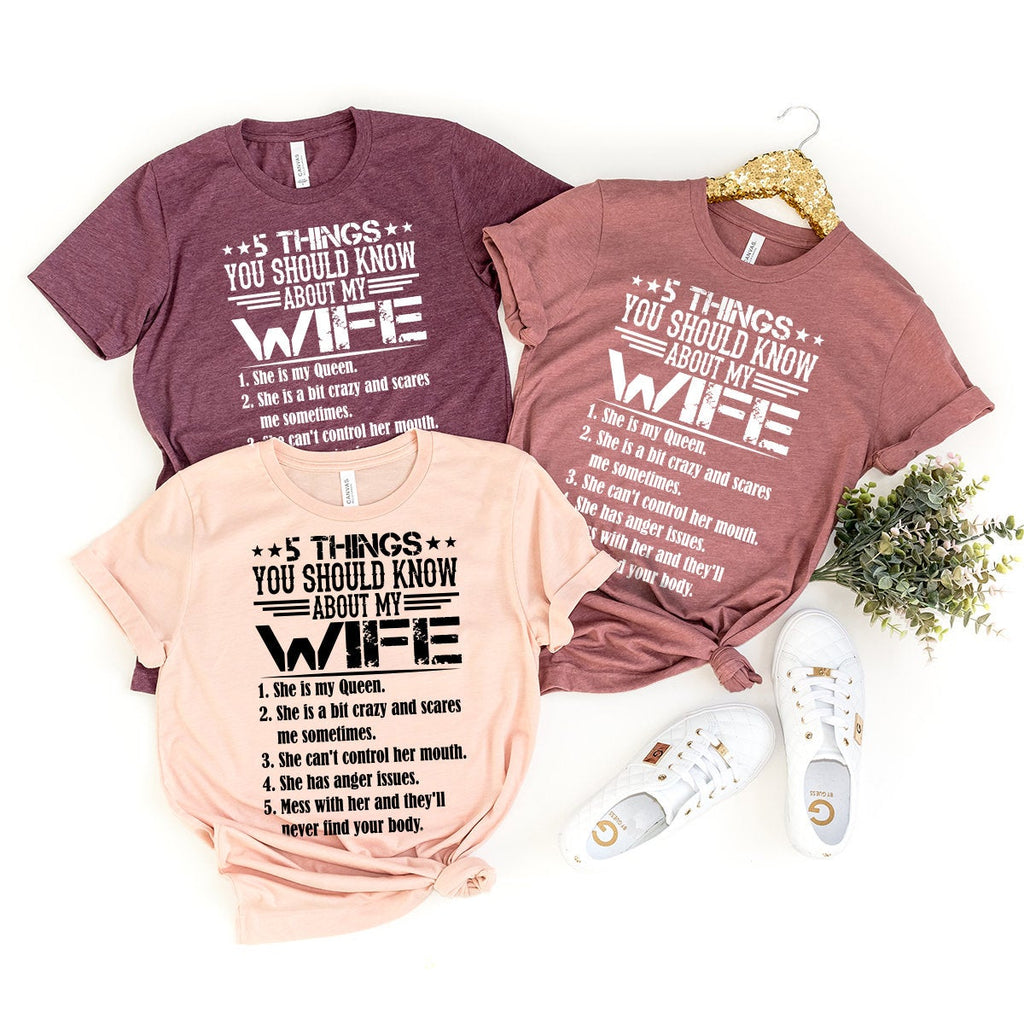 5 Things You Should Know About My Wife T-Shirt, Best product image 4