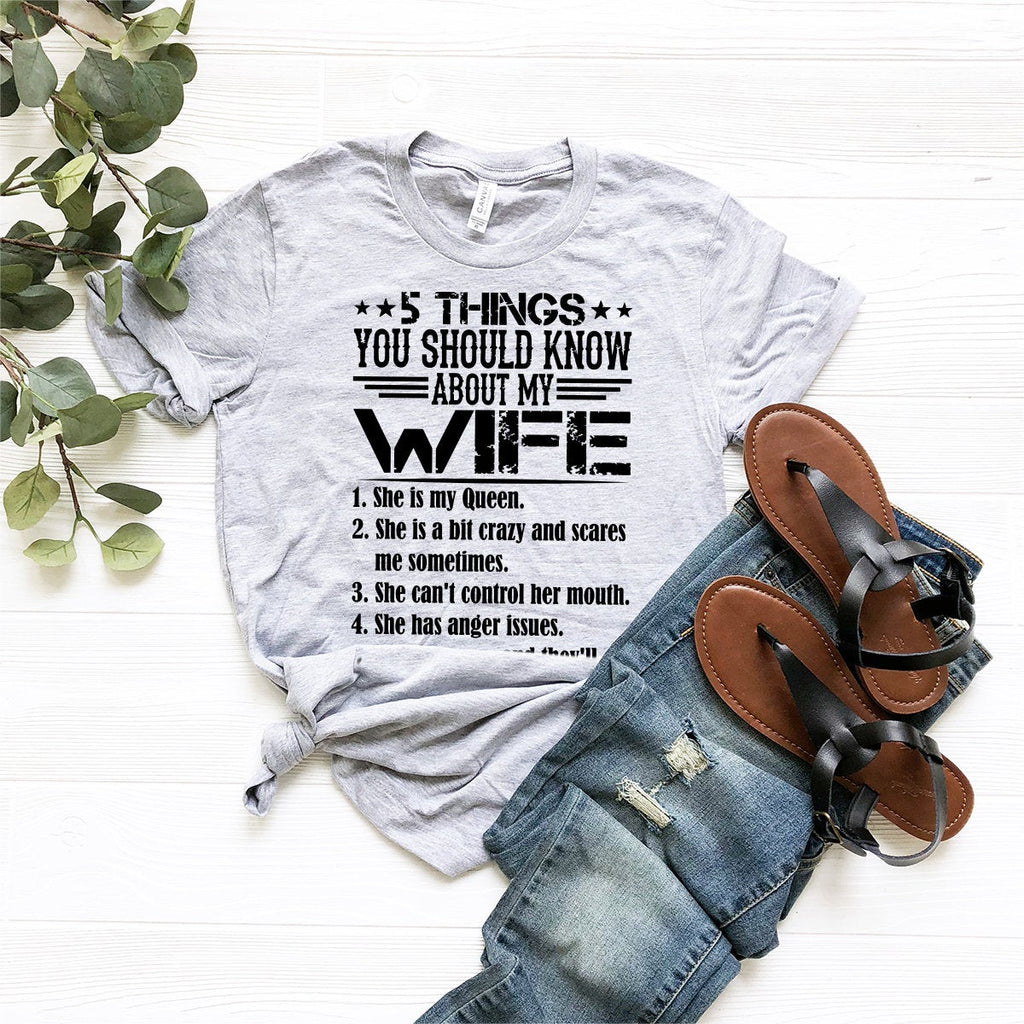 5 Things You Should Know About My Wife T-Shirt, Best product image 3