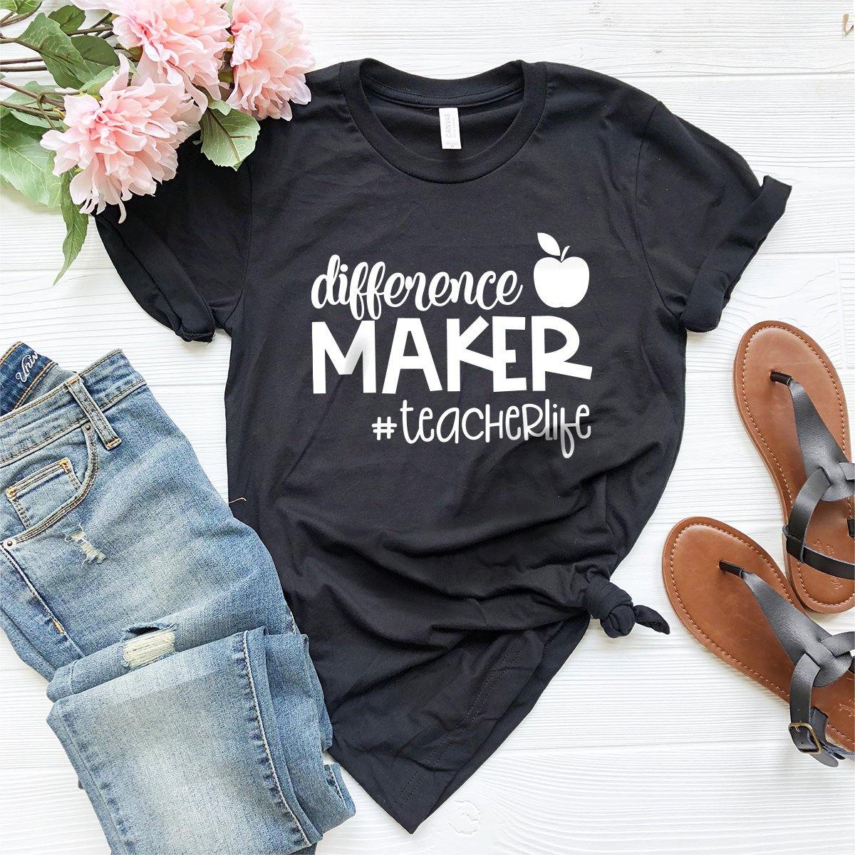Educator T-Shirt, Difference Maker Teacher Life Shirt, Gift product image 2
