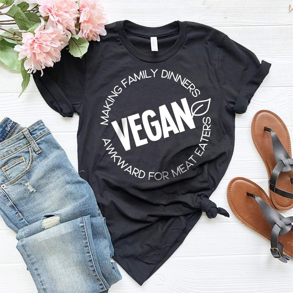 Vegan T-Shirt, Vibes Shirt, Making Family Dinners Awkward product image 2