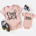 Matching Mom And Baby Tee, Classy With A Side Of Sassy product image 1