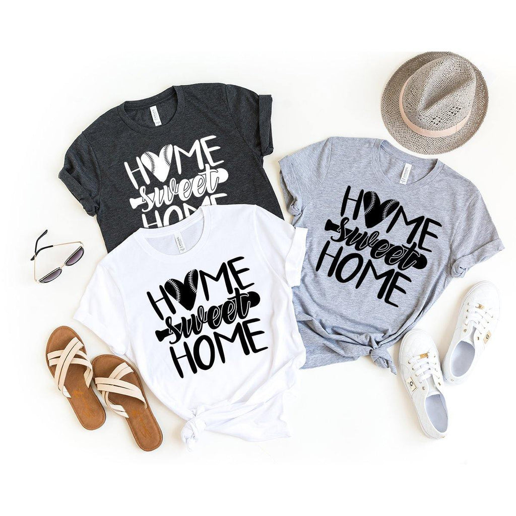 Baseball Home Sweet Shirt, T-Shirt, Softball Player Gift product image 3