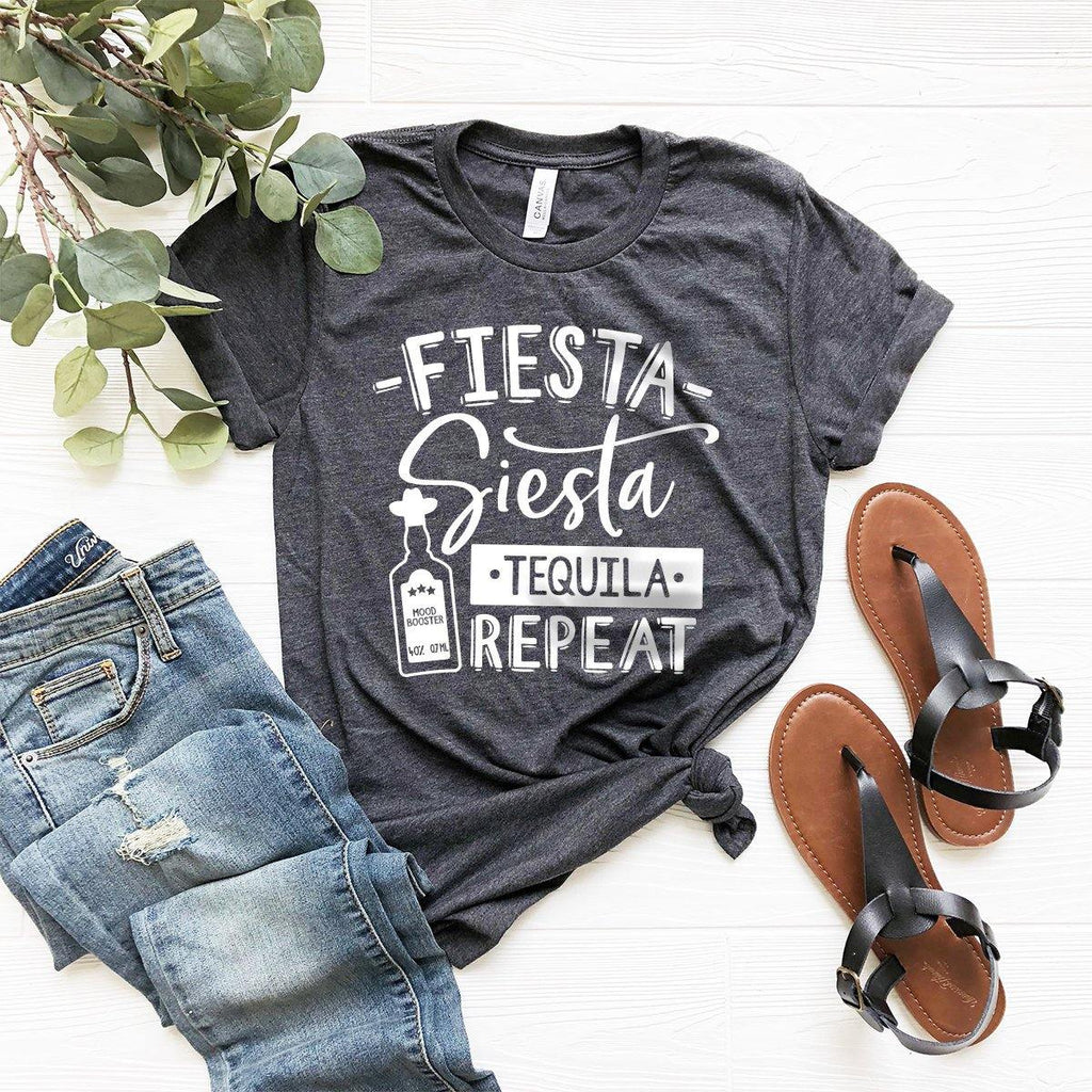 Fiesta Siesta Tequila Repeat Shirt, Drinking Shirts product image 5