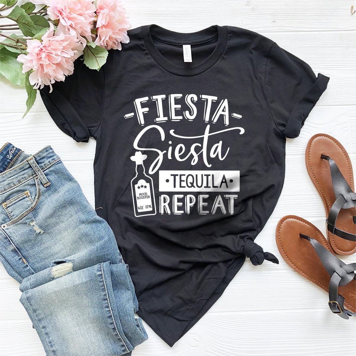 Fiesta Siesta Tequila Repeat Shirt, Drinking Shirts product image 2