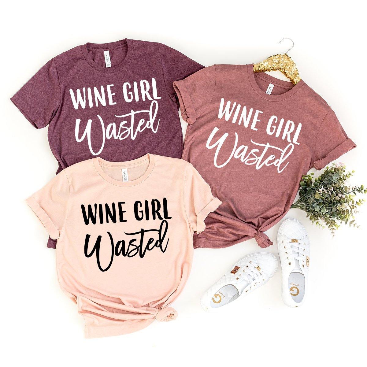 Wine Bachelorette Party T-Shirt, Shirt, Drink Girl Wasted product image 1
