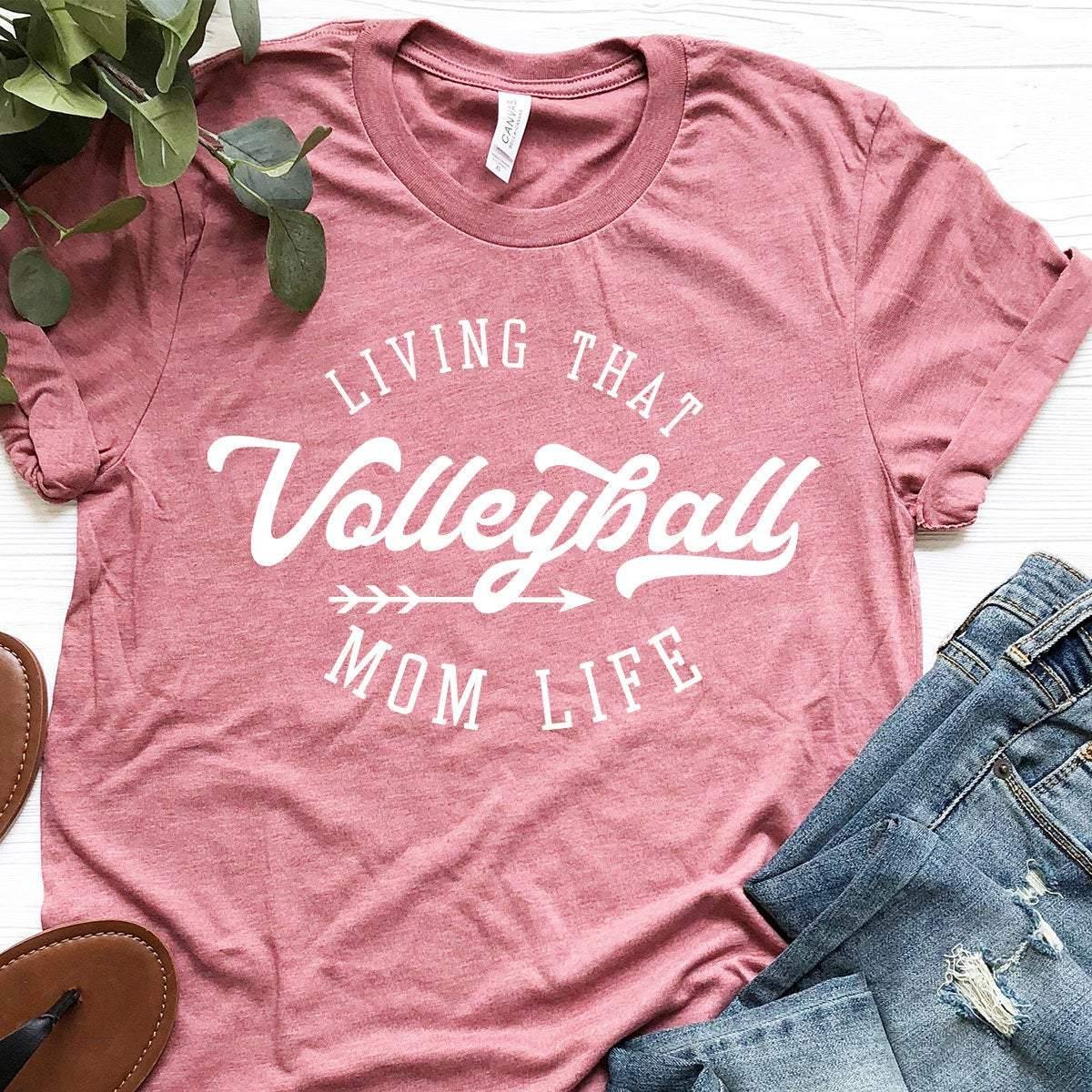 Living That Volleyball Mom Life Shirt, Sport Mama Gift For product image 4