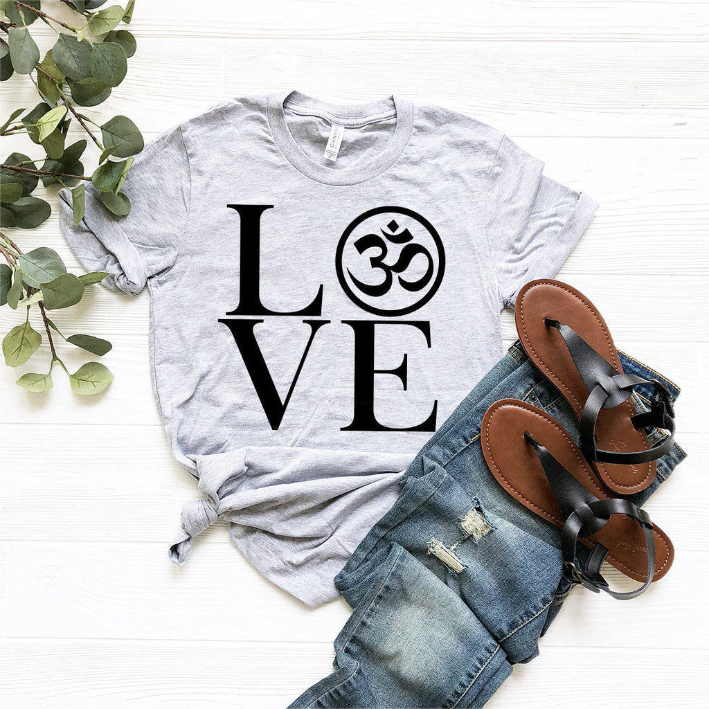Ohm Symbol Love Yoga Shirt, Inspirational product image 2