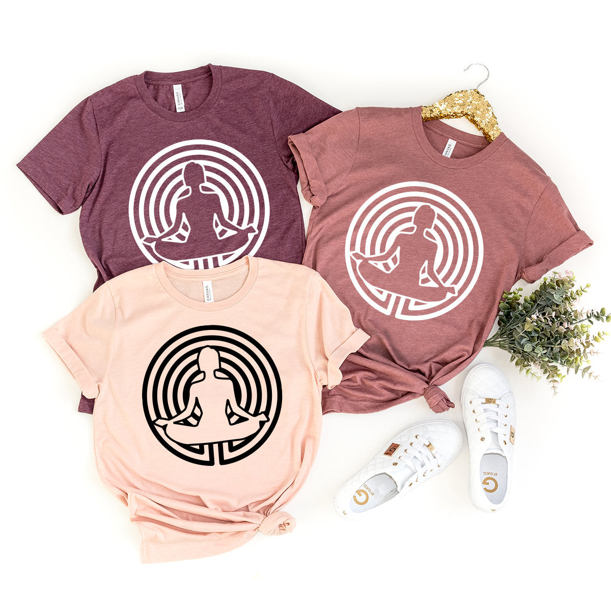 Meditating Women Shirt, Yoga Meditation Inspirational product image 2
