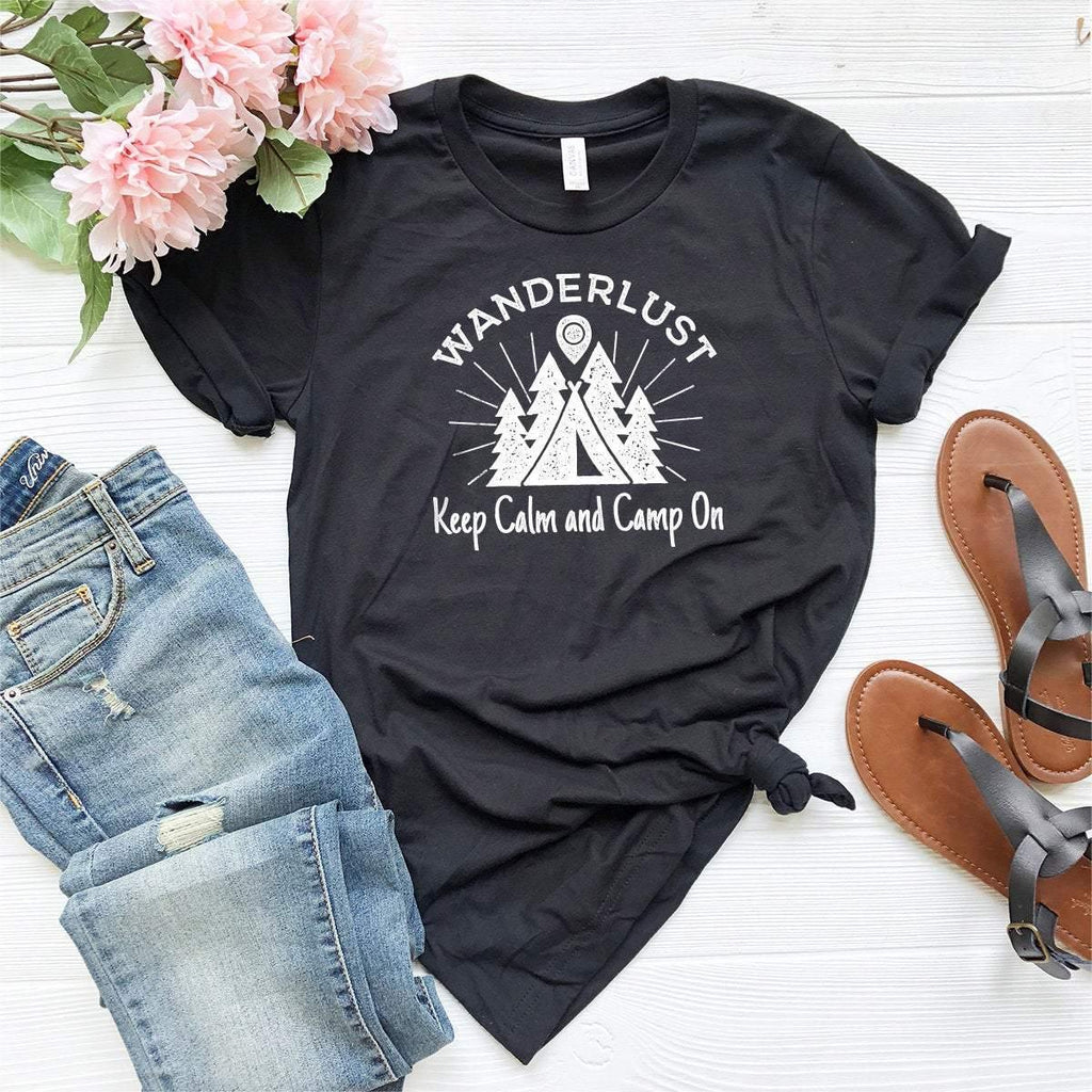 Wanderlust Shirt, Climbing Travel Camper Outdoor product image 2