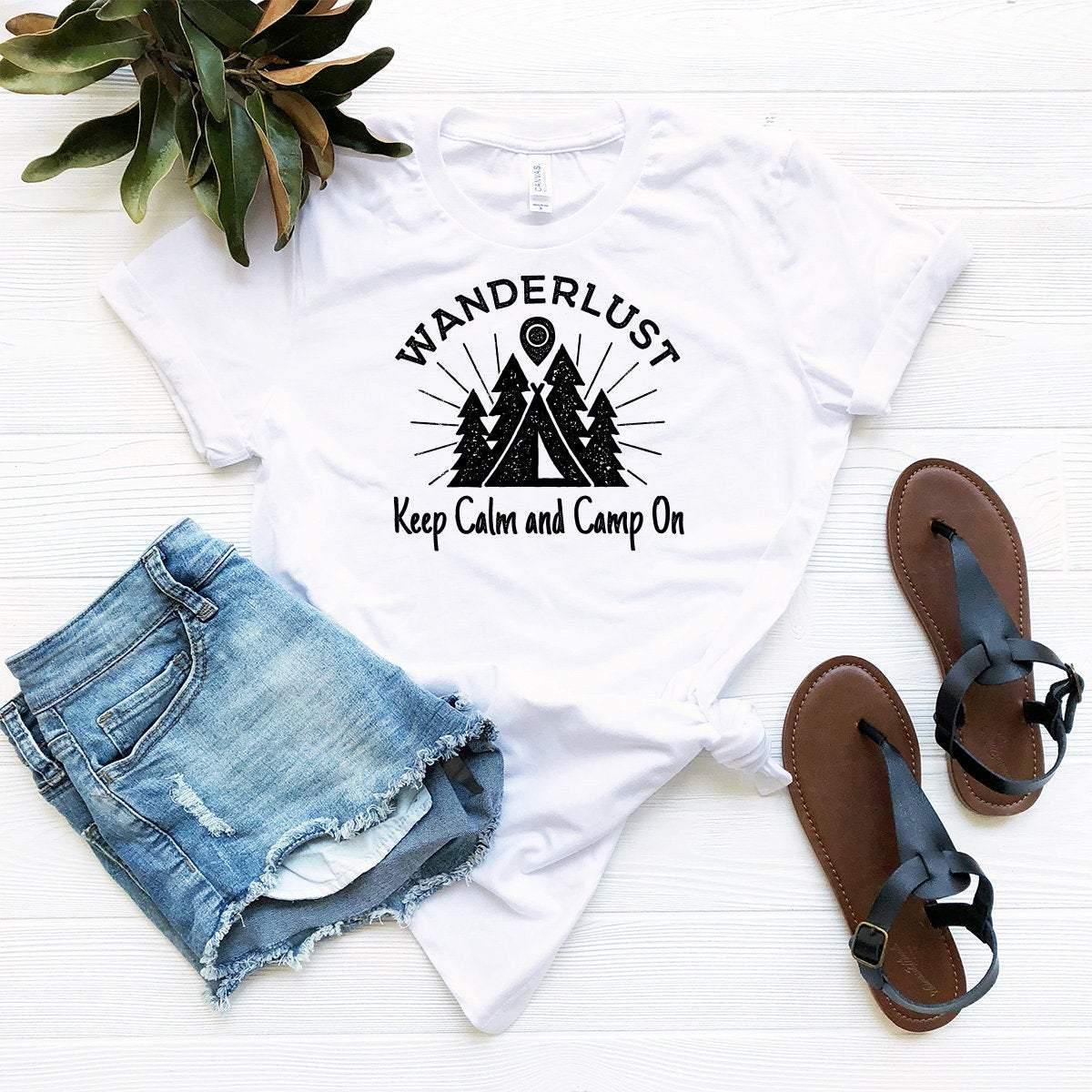 Wanderlust Shirt, Climbing Travel Camper Outdoor product image 4
