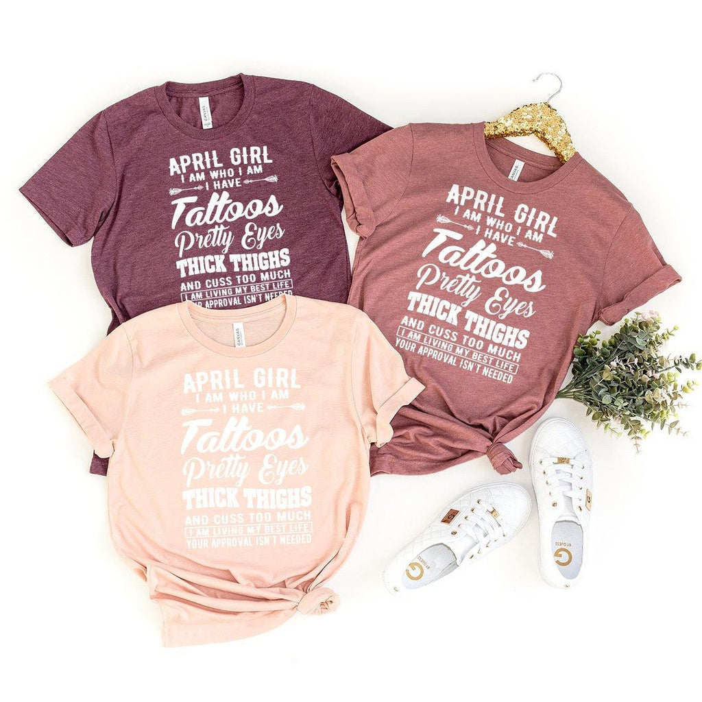 Funny Shirt for Women, Feminist April Girl Living My Best product image 2
