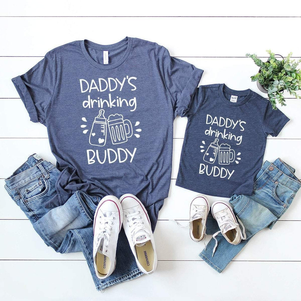 Matching Dad And Baby Shirt, Daddy's Drinking Buddy Son boy product image 3