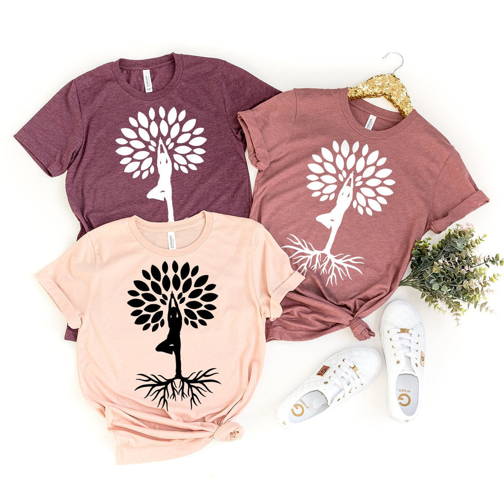 Yoga Shirt, Tree T-Shirt, Meditation Yogie Lover Tee, Funny product image 3