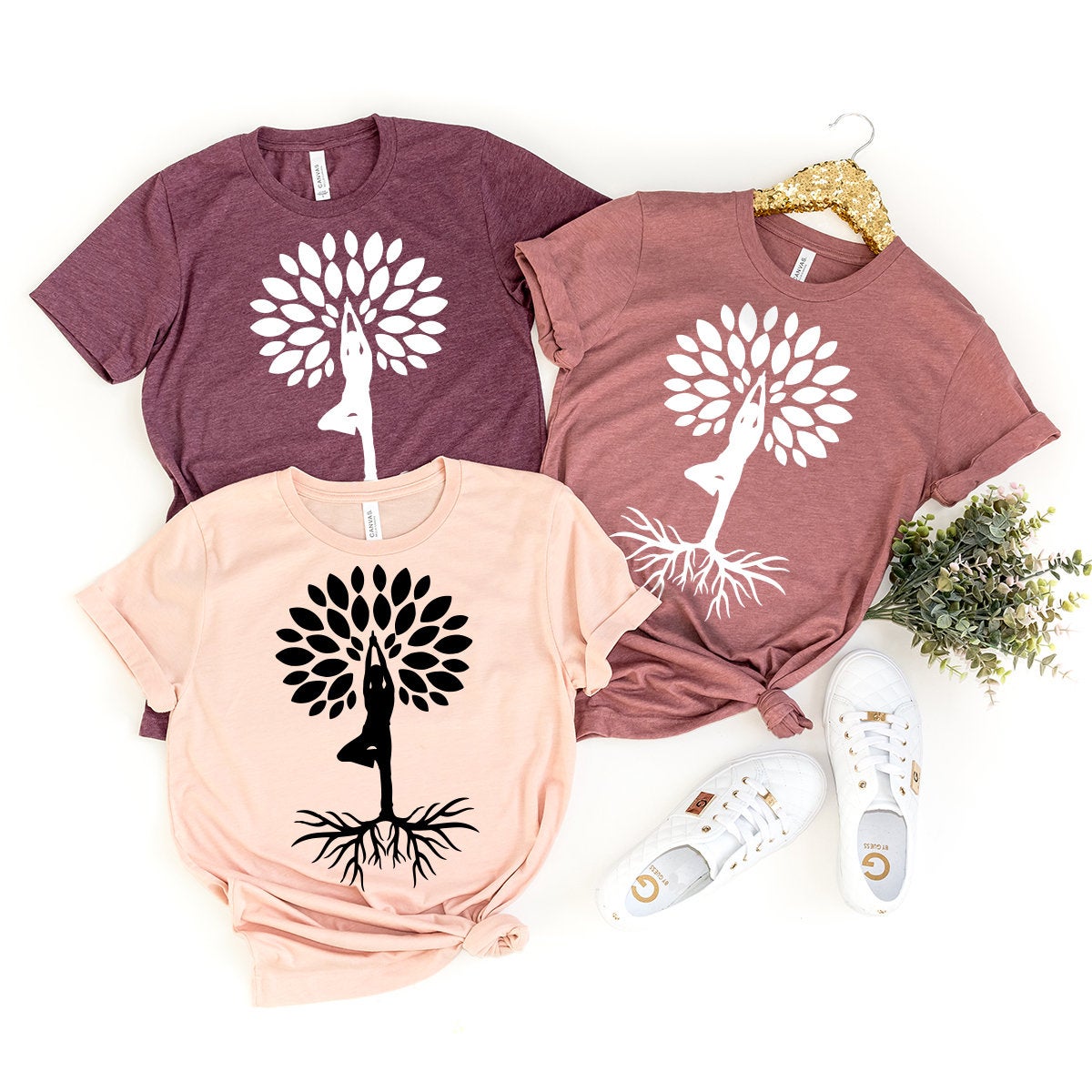 Yoga Shirt, Tree T-Shirt, Meditation Yogie Lover Tee, Funny product image 3