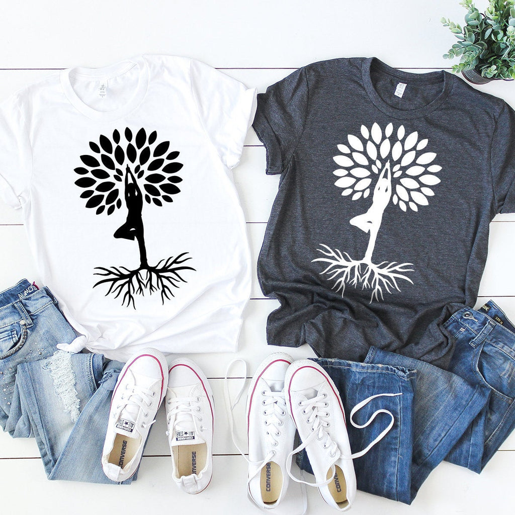 Yoga Shirt, Tree T-Shirt, Meditation Yogie Lover Tee, Funny product image 1