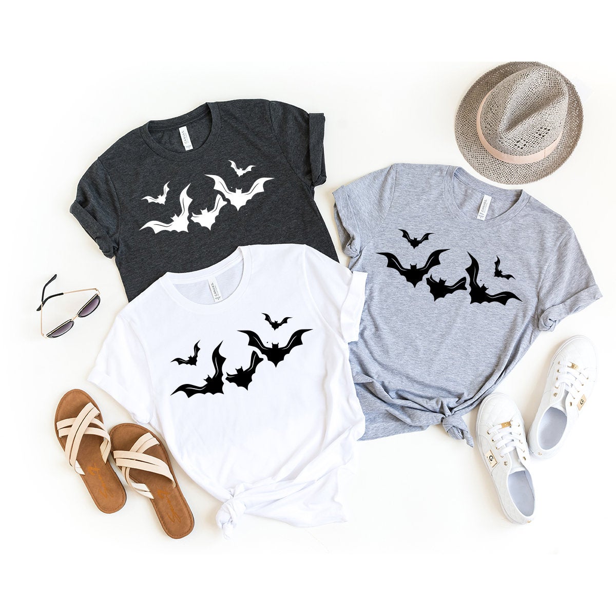 Halloween Bats Shirt, T-Shirt, Gift, Fall Funny Horror product image 4