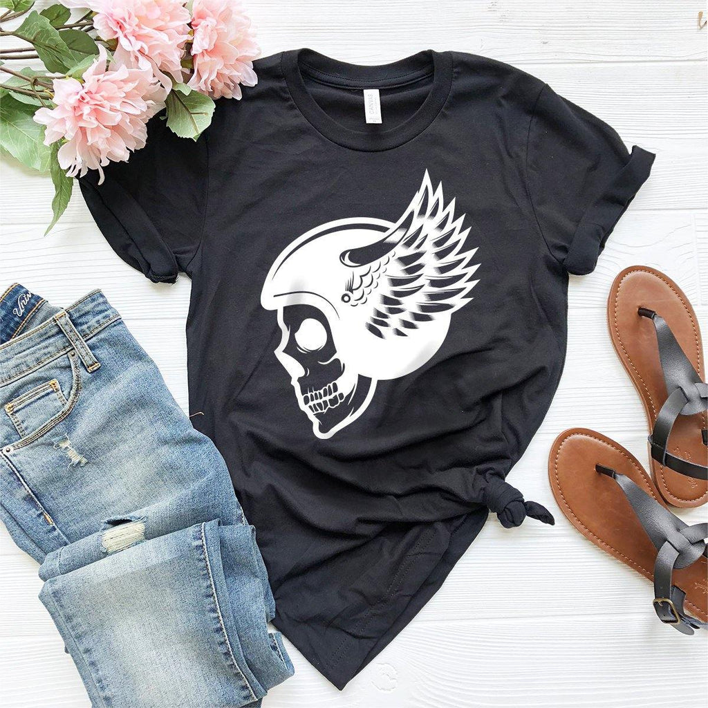 Halloween Helmet Skull T-Shirt, Tee, Scary Shirt, Party product image 2