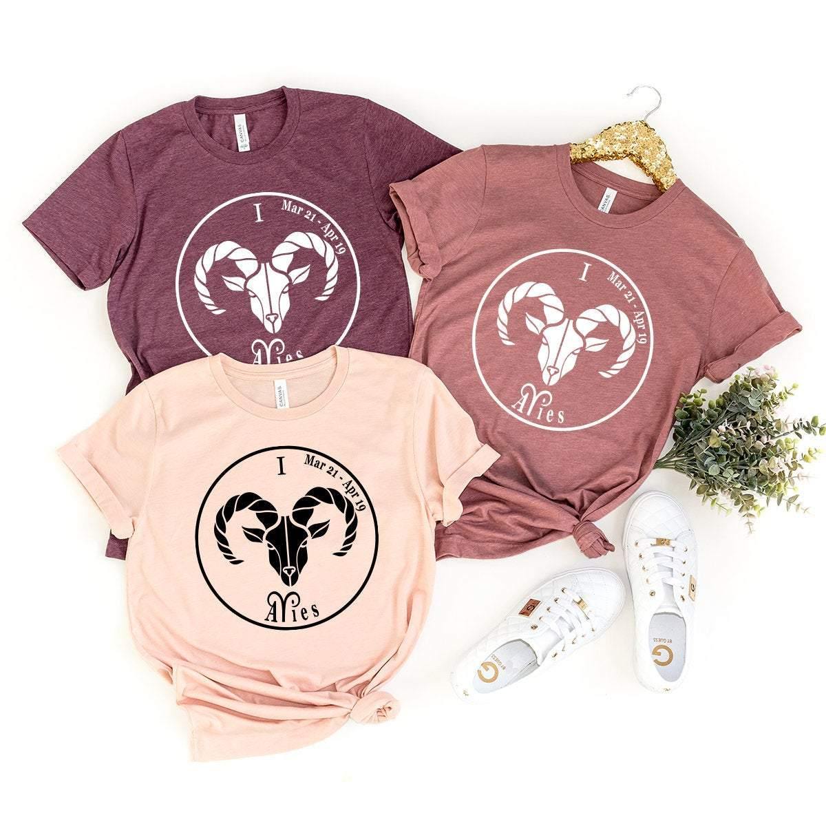 Aries Zodiac Sign T-Shirt, Horoscope Shirt, T Tee product image 3