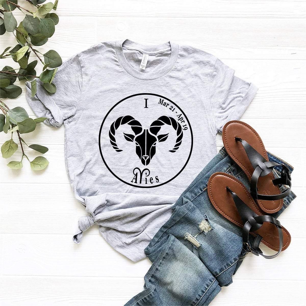 Aries Zodiac Sign T-Shirt, Horoscope Shirt, T Tee product image 1