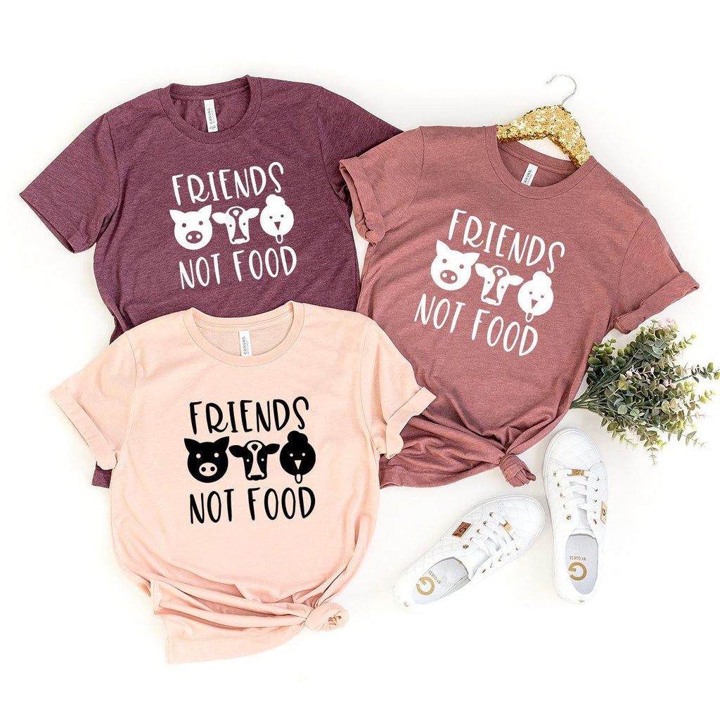 Friends Not Foods Shirt, Vegan Gift, Vegetarian Clothing product image 3