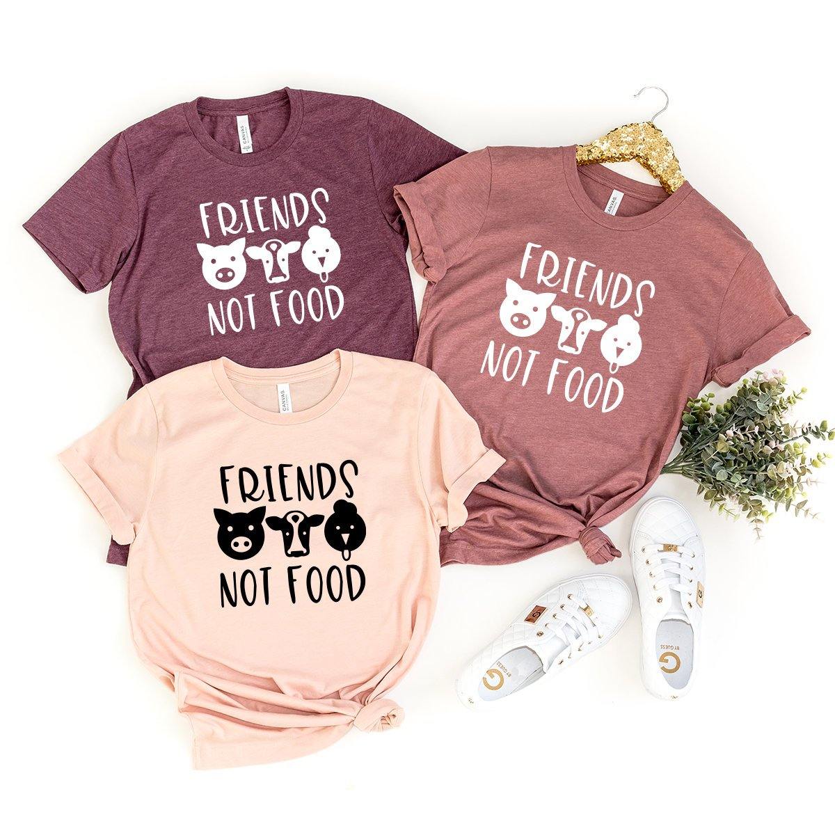Friends Not Foods Shirt, Vegan Gift, Vegetarian Clothing product image 3