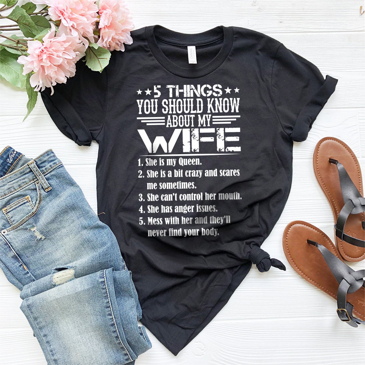 5 Things You Should Know About My Wife T-Shirt, Best product image 2