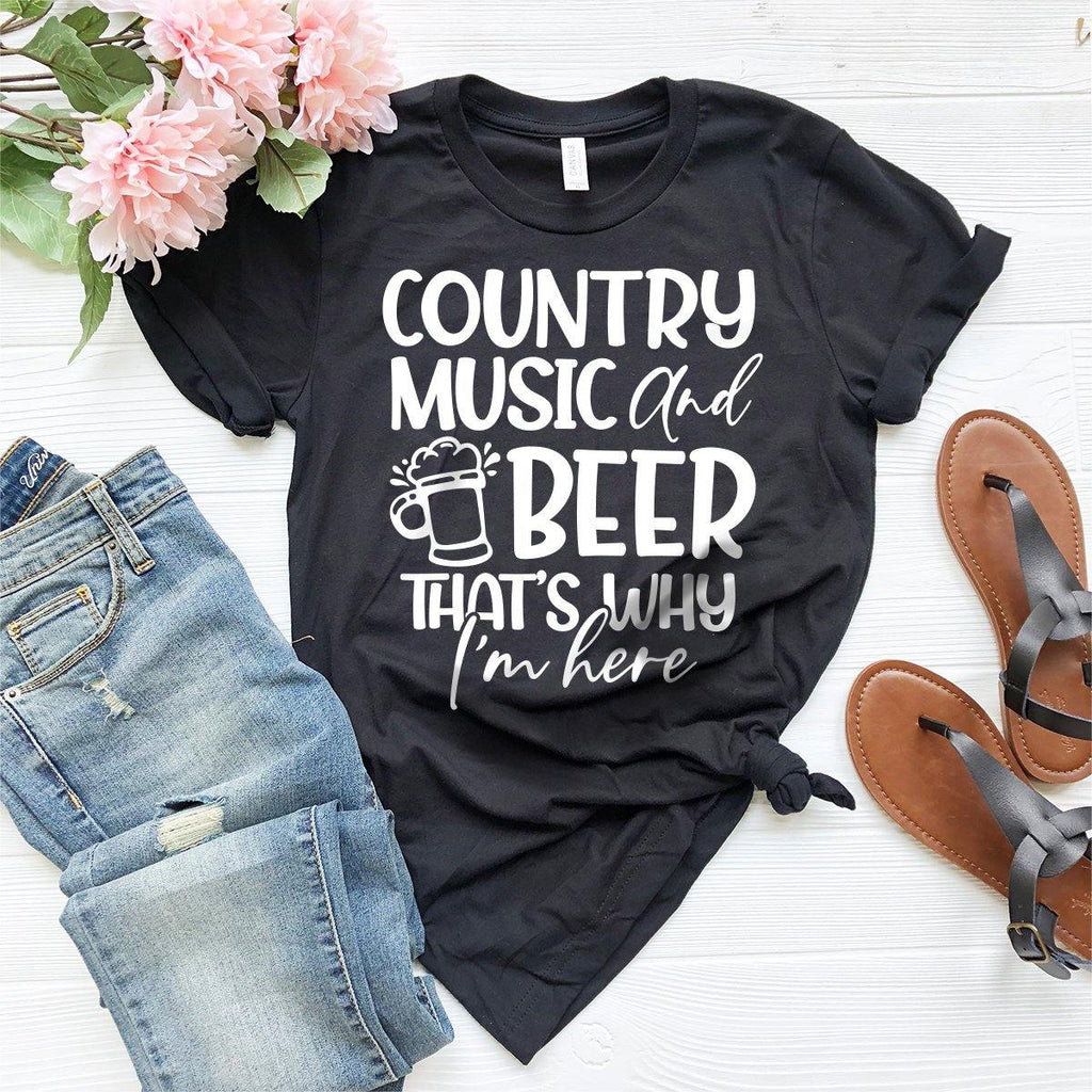 Country Music Festival Shirt, And Beer That's Why I Am Hear product image 3