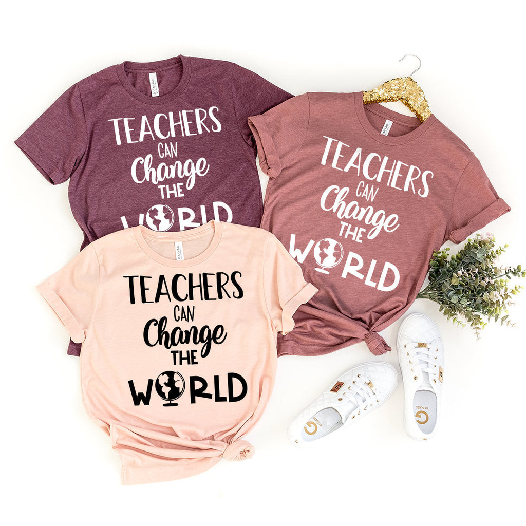Funny Teacher Shirt, Can Change The World Tee product image 3