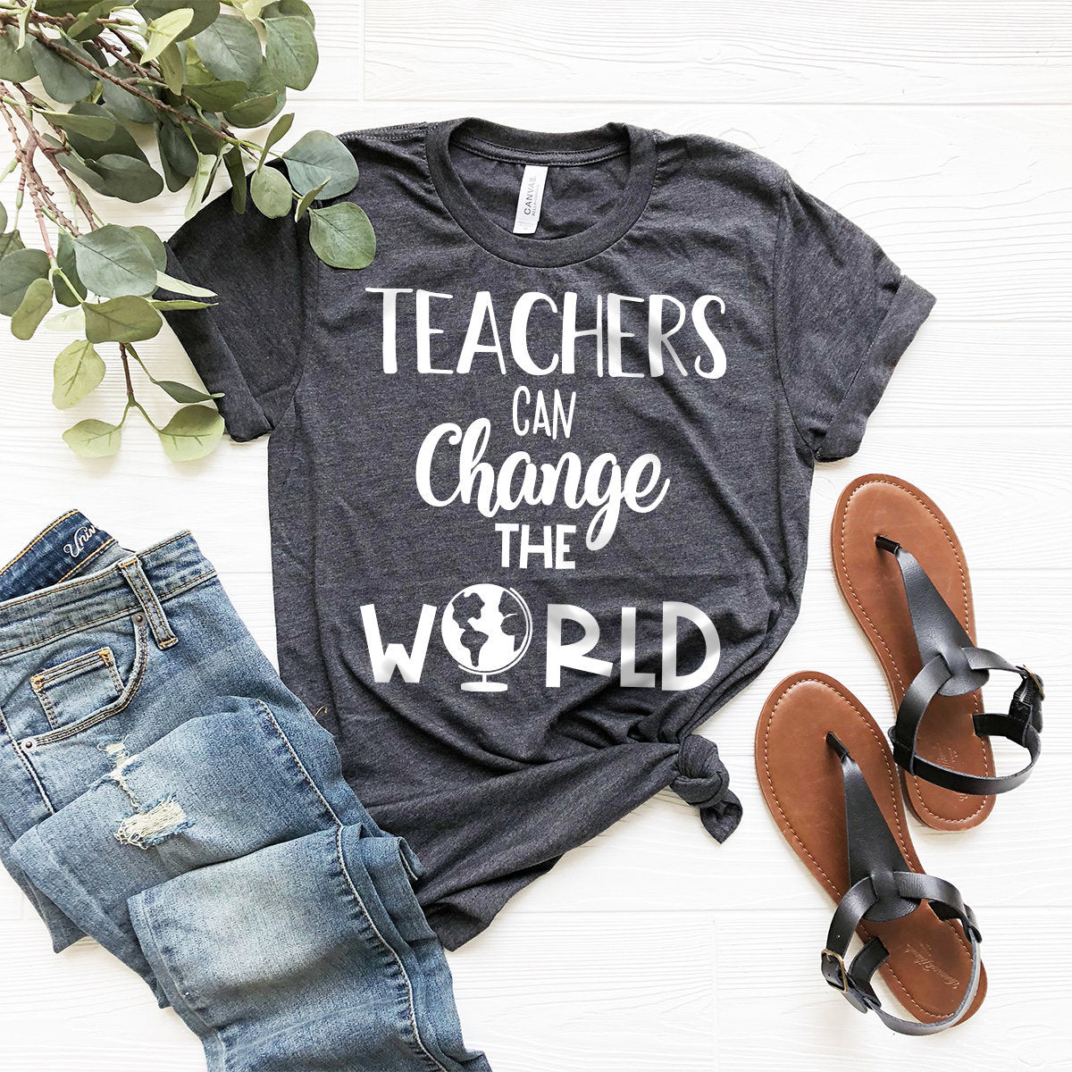 Funny Teacher Shirt, Can Change The World Tee product image 1