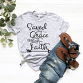 Saved By Grace Through Faith T-Shirt, Christian Tee product image 1